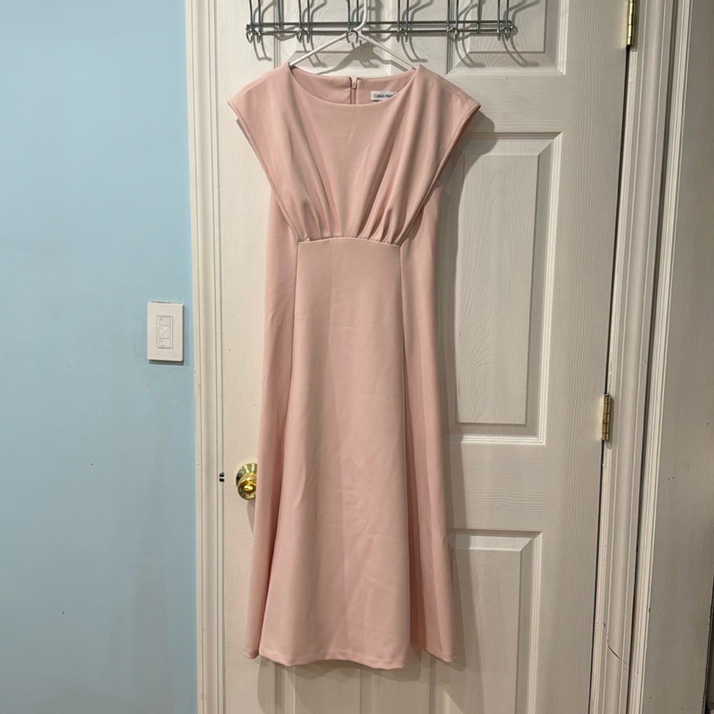 Calvin Klein Women's A-line Midi with Cap Sleeve